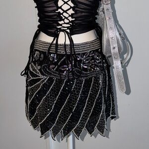 Nasty Gal beautiful beaded mini skirt size 8.